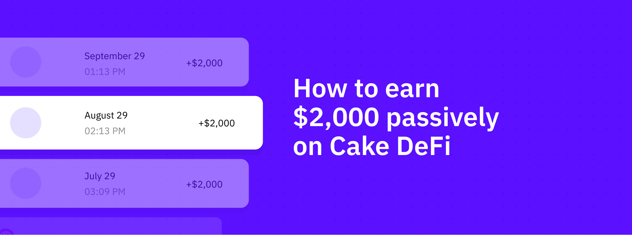 Your Path to Financial Independence Earn 2000 Per Month in Passive With Cake DeFi!